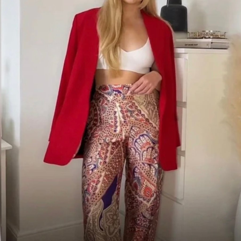 Zara Printed Pants 7849272